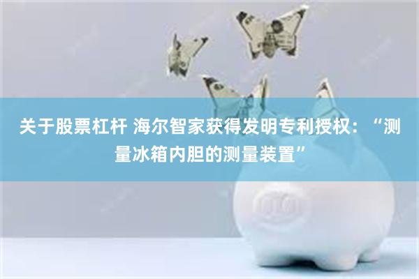 关于股票杠杆 海尔智家获得发明专利授权：“测量冰箱内胆的测量装置”