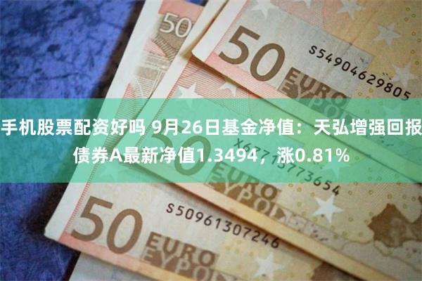 手机股票配资好吗 9月26日基金净值：天弘增强回报债券A最新净值1.3494，涨0.81%