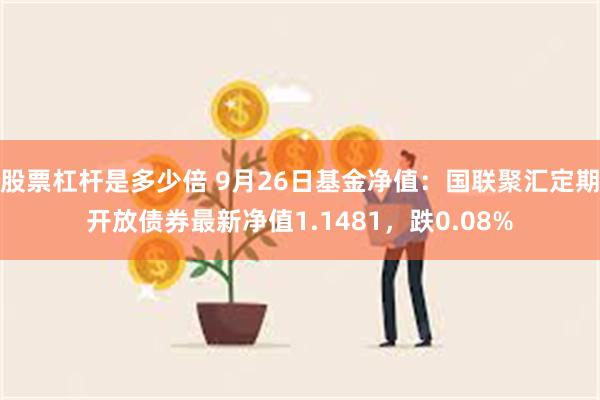 股票杠杆是多少倍 9月26日基金净值：国联聚汇定期开放债券最新净值1.1481，跌0.08%