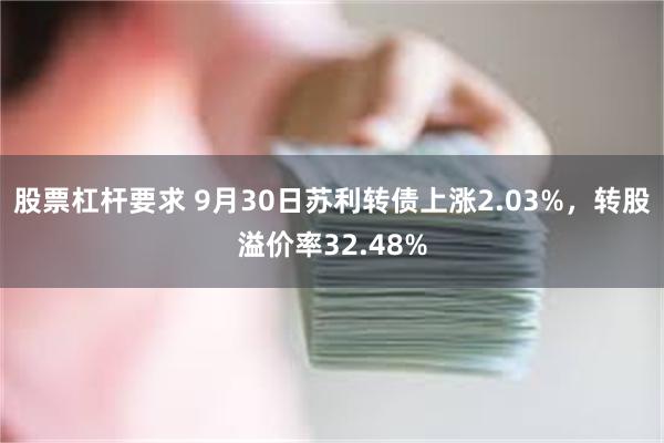 股票杠杆要求 9月30日苏利转债上涨2.03%，转股溢价率32.48%