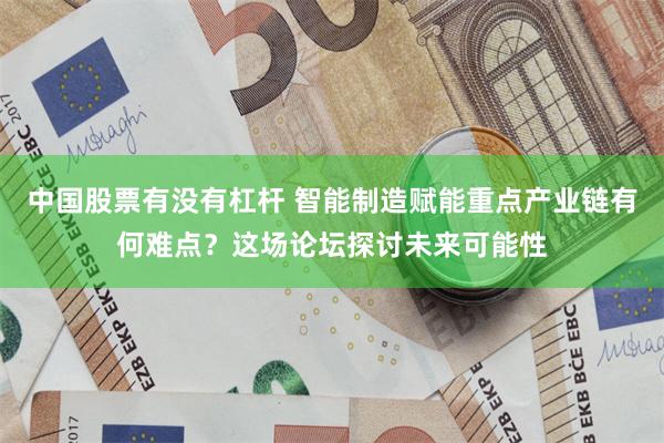 中国股票有没有杠杆 智能制造赋能重点产业链有何难点？这场论坛探讨未来可能性