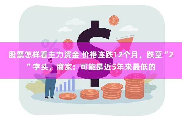 股票怎样看主力资金 价格连跌12个月，跌至“2”字头，商家：可能是近5年来最低的