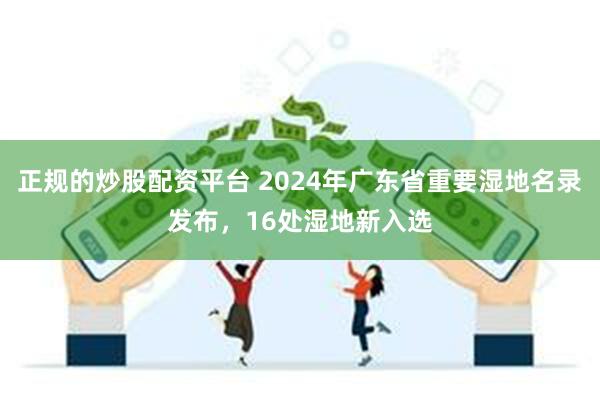 正规的炒股配资平台 2024年广东省重要湿地名录发布，16处湿地新入选